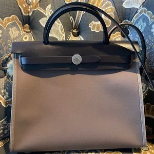 Hermes herbag hunter toile 31 etoupe PM